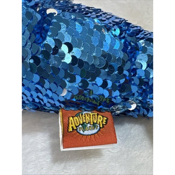 Adventure Planet Sequinimals Plush Dolphin Blue & Silver 17” Sequin - Picture 6 of 6